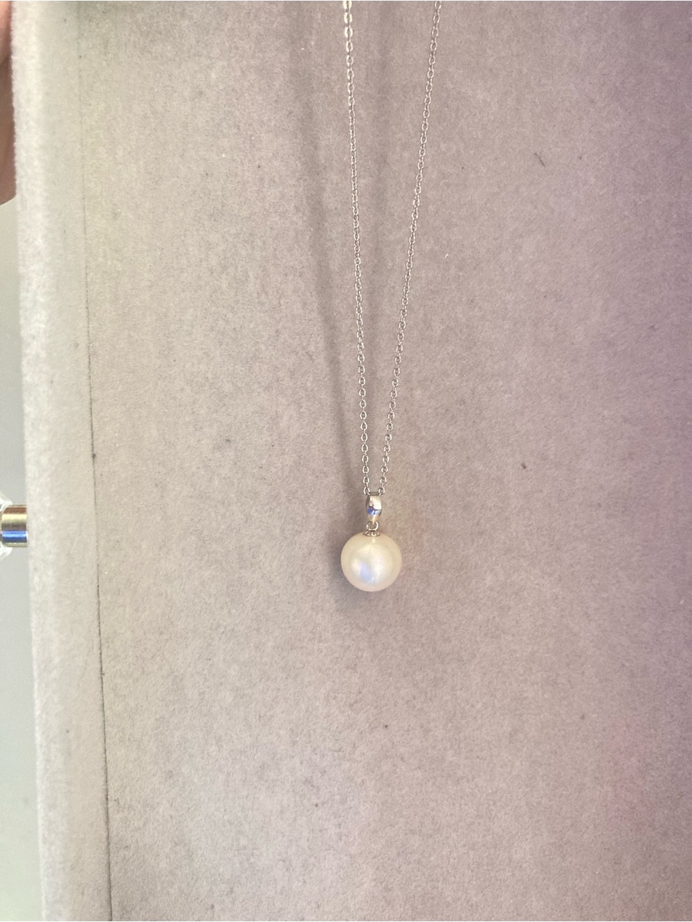 Freshwater Pearl Pendant with 925 Sterling Silver Bail – Pink Overtone